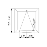 CZUJNIK RUCHU CR-3, MAX 1200W, AC220-240V, 50/60HZ, KĄT DZIAŁANIA 360*, ZASIĘG 6M ± 2,2-4M, IP20, NI