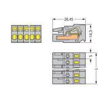 Gniazdo MCS‑MIDI Classic 3‑biegunowe szare raster 5mm 231‑103/102‑000 /100szt./ WAGO