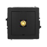 DECO Mechanizm gniazda pojedynczego RCA, bez pola opisowego (typu cinch - żółty, pozłacany) 12DGRCAB