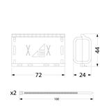 MZGEL72 Mufa z żelem / 72*40*24mm GELEBOX, IPX8, 0,6/1kV 39.72 OPATÓWEK