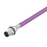 SAIE-M12S-PB-0.5U HW Złącze okrągłe, do wbudowania (z kablem), nr katalogowy 1279490050