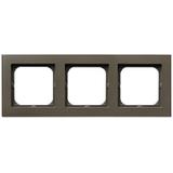 SONATA Ramka potrójna - kolor czekoladowy metalik