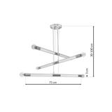 Milagro lampa wisząca Bastone 6xE14 biała/chrom MLP6568