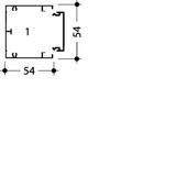 tehalit.GBA Podstawa 50x50mm aluminium anodyzowany GBA500501ALU HAGER