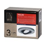 HALISI RM ramka dekoracyjna oprawy punktowej, MR16/GU10 max 50W, koło, ruchoma, czarna AD-OD-6182 ORNO