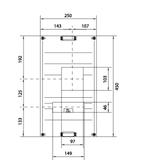 univers N 450x250mm podzespół dla wyłącznika mocy H3+ P250 +FI UK31LH1F HAGER