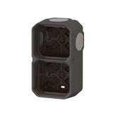 NOWE PLEXO - PUSZKA NATYNKOWA PODWÓJNA Z PRZEPUSTEM MEMBRANOWYM ANTRACYT