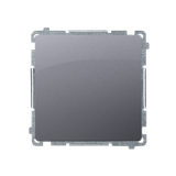 Simon Basic Przycisk pojedynczy rozwierny bez piktogramu 10A z. śrub. srebrny mat