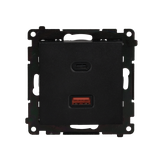 Simon 55 Ładowarka USB typ C+A 30W 230V czarny mat TEC2CAQ.01/149 KONTAKT
