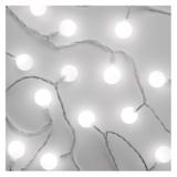 Lampki świąteczne kulki 40LED 4m IP44 zimna biel IP44 timer D5AC01 EMOS