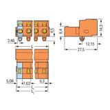 MCS-MIDI Classic wtyk 11-bieg. pomarańczowy raster 7,62 mm /25szt./ WAGO