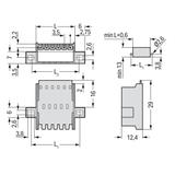 picoMAX wtyk raster 3,5mm 8-bieg. przepustowy z uchwytami montażowymi /50szt./ WAGO