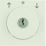 S.1 Płytka czołowa z zamkiem do łącznika żaluzjowego na klucz, kremowy, połysk