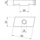 MS50SN M8 ZL Nakrętka ślizgowa