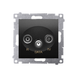 Simon 54 Gniazdo R-TV-DATA czarny DAD.01/49 KONTAKT