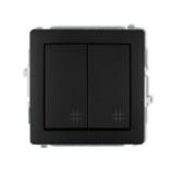 DECO Mechanizm łącznika podwójnego krzyżowego czarny mat