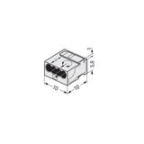 Szybkozłączka MIKRO 4x 0,6‑0,8mm2 jasnoszara 243‑304 /100szt./ WAGO