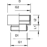 165 ADA M20-PG16, Adapter MOS.NIKL.
