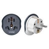 Adapter podróżny - Go to Europe 230V/13A uniwersalne gniazdo wtyczka Uni-Schuko szary TA-5 ORNO