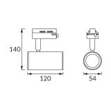 Oprawa do zamontowania na szynoprzewodzie MEGAN TRA GU10 WHITE