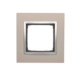 Simon 54 Nature Ramka 1-krotna Nature-Metal SATYNOWY BLASK IP20/IP44* (*IP44-należy zastosować uszczelkę ramki DUN1) DRN1/79 KONTAKT