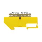 Listwa zaciskowa PE na szynę TH35 8 przewodów żółta OR-LZ-8204/8/Y ORNO