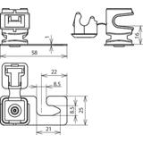 Wspornik dachowy z DEHNsnap, stal nierdzewna NIRO/ tworzywo, brązowy