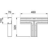 GK-T70110LGR, Trójnik 70X110 J.SZ.
