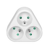 Rozgałęźnik 3x2P+Z biały OR-AE-13178 ORNO