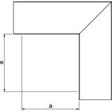 LKM F80080FS, Naroże płaskie 80X80 STAL FS