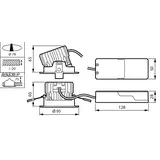 Oprawa sufitowa Downlight typu Spot LED 12,3W 1320lm IP20/44 4000K barwa neutralna ściemnialna LED12