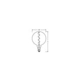 Żarówka LED Vintage 1906 LED dim CL GLOBE200 FIL SMOKE 12 dim 5W/818 E27 4058075270046 LEDVANCE
