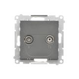 Simon 55 Gniazdo antenowe R-TV końcowe separowane 1x Wejście: 5÷862 MHz Grafitowy mat