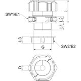 V-TEC TB32 09-13 Dławik kablowy, rozdzielny
