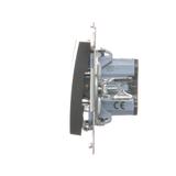 Simon 54 Łącznik świecznikowy z podświetleniem LED i do wersji IP44 16A 250V zaciski śrubowe antracyt *Posiada wkładkę DU1W DW5ABL.01/48 KONTAKT