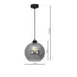 Milagro lampa wisząca Sofia Smoked E27 czarna MLP6577