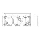 IMPRESJA Puszka instalacyjna potrójna - kolor złoty metalik