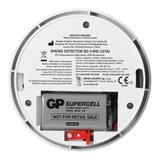 Bateryjny czujnik dymu, 1x9V DC