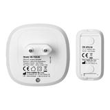 PELA AC, dzwonek bezprzewodowy sieciowy, learning system, 60 dźwięków, LED RGB, 300m, biały