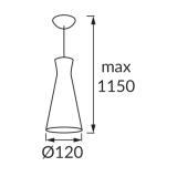 Wisząca oprawa oświetleniowa VERONE SILVER 12
