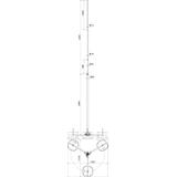 Iglica odgromowa fi 40/16/10 mm dł. 4500 mm Al ze statywem St/tZn, bez podstaw betonowych