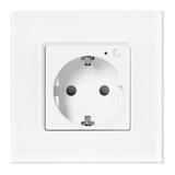 Gniazdo pojedyncze Tuya Smart Wi-Fi, Schuko, białe
