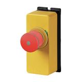 M22-PVL30/FK11/RG/FIY1 Miniaturowy przycisk zatrzymania awaryjnego 30mm w mini kasetce 1NO+1NC podśw