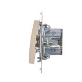 Simon 54 Przycisk „dzwonek” 16A z. śrub. kremowy