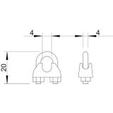 947, ZACISKI DO LIN STALOWYCH 3 MM
