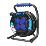 Przedłużacz bębnowy profesjonalny IP44, 4 gniazda 2P+Z, kabel gumowy olejoodporny, H07RN-F 3x2,5mm2,