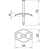 UCHWYT Z GWOŹDZIEM 3,5X70