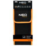 Dłuta 6, 12, 18, 24, zestaw 4 szt. Uchwyt dwukomponentowy. Pakowane w etui