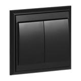 Łącznik podtynkowy świecznikowy Luna, 10A, 250V, WP-2L, czarny