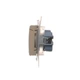 Simon 54 Gniazdo wtyczkowe do wersji IP44 Z USZCZELKĄ 16A 250V zaciski śrubowe kremowy *Uszczelka do ramek S54 PREMIUM DGZ1BZ.01/41 KONTAKT